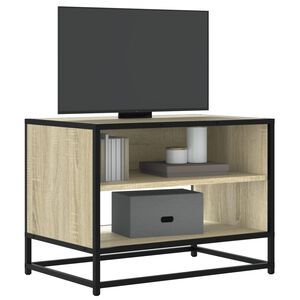 vidaXL TV-taso Sonoma-tammi 61x40x46 cm tekninen puu ja metalli