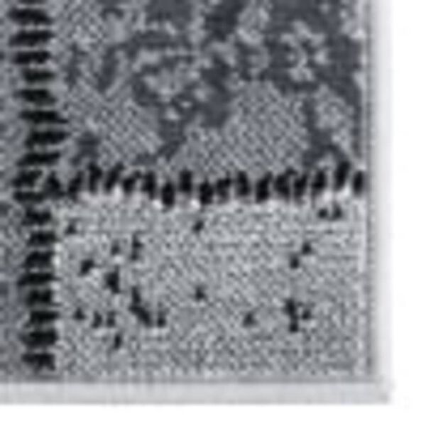 vidaXL K&auml;yt&auml;v&auml;matto BCF harmaa laatikkokuviolla 80x450 cm