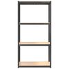 vidaXL 4-tasoiset Varastohyllyt 3 kpl antrasiitti ter&auml;s / tekninen puu