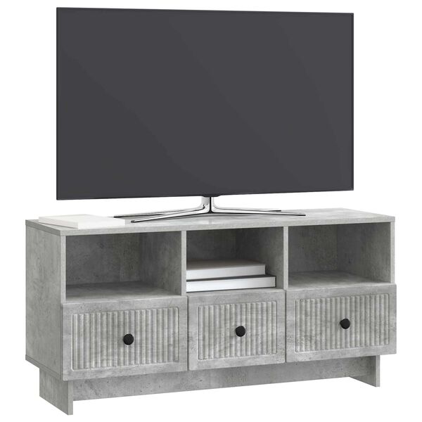 vidaXL TV-kaappi Betoninharmaa 102 x 34,5 x 50 cm Tekninen puu