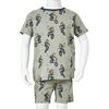 Lasten lyhythihainen pyjama vaalea khaki 128