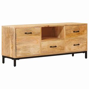 vidaXL TV-tason Ruskea 110 x 30 x 46 cm Kiinte&auml; mango puu