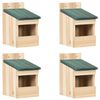 vidaXL Linnunp&ouml;nt&ouml;t 4 kpl 12x16x20 cm kuusi