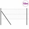 vidaXL Aitalatu Harmaa 10 x 0,6 m (50 mm verkko) Ter&auml;st&auml; ja PVC:t&auml;