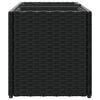 vidaXL Ulkokukkalaatikko 2 ruukulla musta 72x30x32 cm polyrottinki