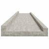 vidaXL Sein&auml;hyllyt 2 kpl betoninharmaa 115x9x3 cm