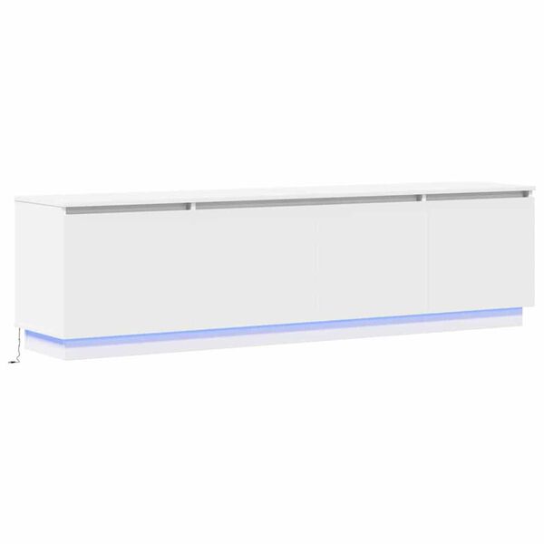 vidaXL LED-televisiotaso Valkoinen 180 x 38 x 49 cm Tekninen puu