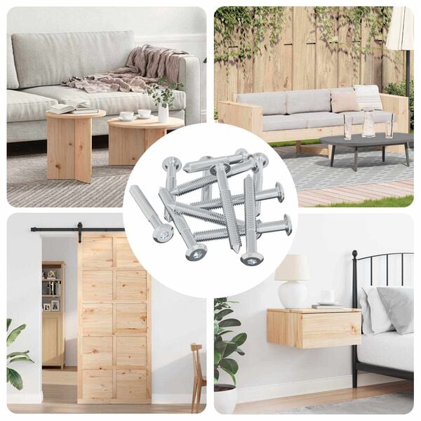 vidaXL Ruuvi 1800 pcs Hopea M6 x 50 mm Ter&auml;s