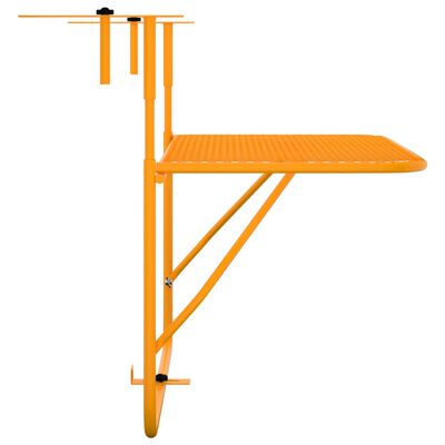 vidaXL Parvekepöytä keltainen 60x40 cm teräs