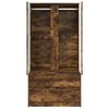 vidaXL Kaappi ovella Savustettu Tammi 79,5 x 49 x 156 cm K&auml;sitelty puu