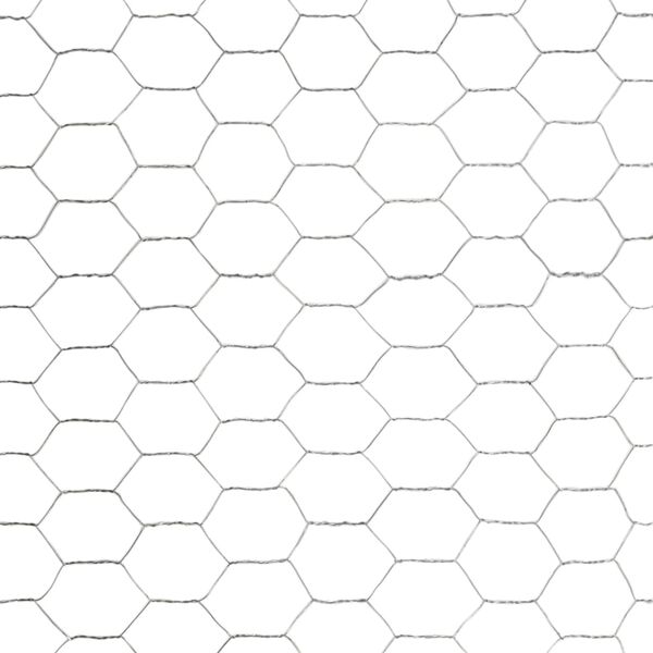 vidaXL Kanaverkko galvanoitu teräs 25x1,2 m hopea