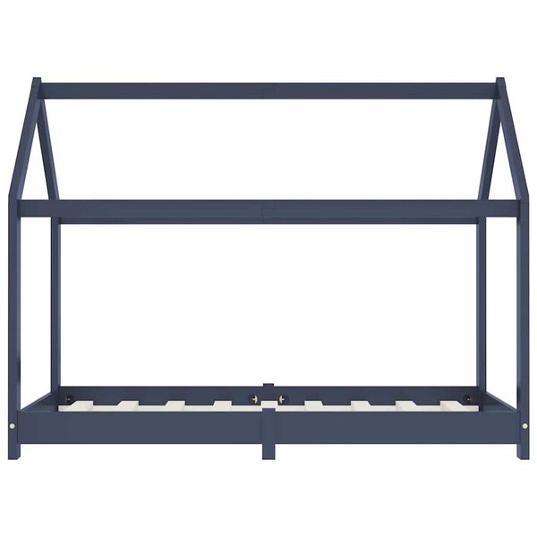 vidaXL Lasten s&auml;ngynrunko harmaa t&auml;ysi m&auml;nty 80x160 cm