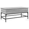 vidaXL Sohvap&ouml;yt&auml; harmaa Sonoma 100x50x45 cm tekninen puu ja metalli
