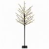 vidaXL LED-pallovalopuu Musta 18 x 18 x 120 cm Ter&auml;s 150 LEDi&auml;
