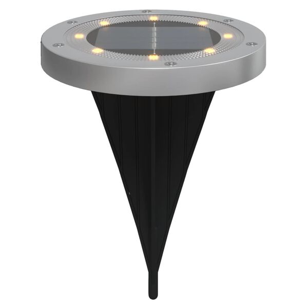 vidaXL Maavalo aurinkopaneeli / maapiikki 12 kpl lämmin valkoinen