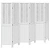 vidaXL 6-Paneelinen tilanjakaja valkoinen t&auml;ysi keisaripuu