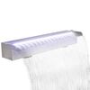 Suorakaide Uima-altaan Suihkul&auml;hde LED:ll&auml; Ruostumaton Ter&auml;s 60 cm