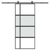 vidaXL liukuovi laitteistosarjalla 90x205cm karkaistua lasia alumiinia