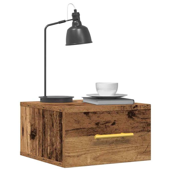 vidaXL Y&ouml;p&ouml;yt&auml;kaappi 2 pcs Vanha puu 35 x 35 x 20 cm Tekninen puu