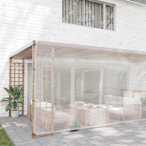 vidaXL kirkas suojapeite silmukoilla 6x8 m polyeteeni