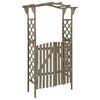vidaXL Pergola portilla 116x40x204 cm harmaa t&auml;ysi kuusi