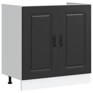 vidaXL Altaan pohjakaappi Kalmar musta 80x46x81,5 cm tekninen puu