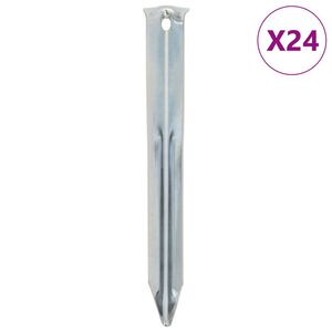 vidaXL Telttatapit 24 kpl 17 cm &Oslash;20 mm galvanoitu ter&auml;s