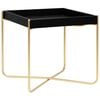 vidaXL Sivup&ouml;yt&auml; musta ja kulta 38x38x38,5 cm MDF