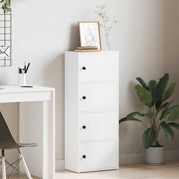 vidaXL Kirjahylly valkoinen 40x24x102 cm tekninen puu