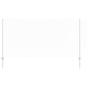 vidaXL Kuusikulmainen aita pylv&auml;&auml;ll&auml; 50 x 1,2 m Galvanoitu ter&auml;s Hopea