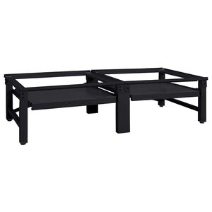 vidaXL Pesukoneen jalusta 2 pcs Musta 124,5 x 61,5 x 32,5 cm Ter&auml;s