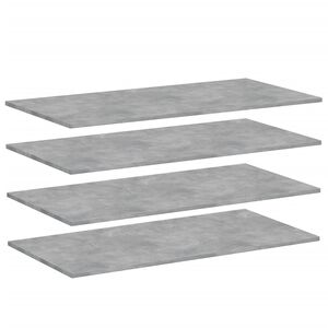 vidaXL Kirjahyllytasot 4 kpl betoninharmaa 100x50x1,5 cm tekninen puu