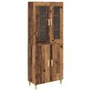 vidaXL Korkea kaappi Vanha Puu 69,5 x 34 x 180 cm