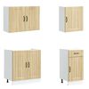 vidaXL 7osainen keitti&ouml;kaappisarja Lucca sonoma tammi suunniteltu puu