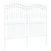 vidaXL Puutarha-aita Valkoinen 240 x 215 cm Jauhemaalattu teräs