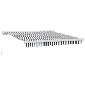 vidaXL Kelattava markiisi antrasiitti/valk. 3x2,5 m kangas/alumiini