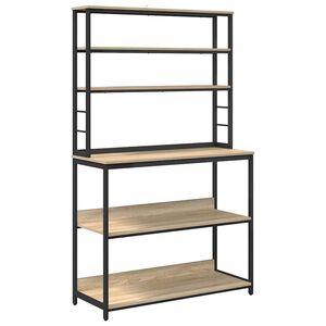 vidaXL Keitti&ouml;hylly 5 tasoa 100 x 40 x 168 cm Tekninen puu