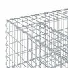 vidaXL Gabion Kohotettu Peti Hopea 80 x 80 x 40 cm Galvanoitu ter&auml;s