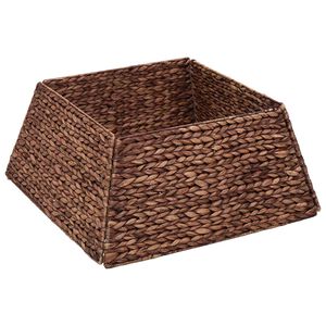 vidaXL Joulupuun kaula Neli&ouml; Ruskea 50 x 50 x 25 cm Vesihyasintti