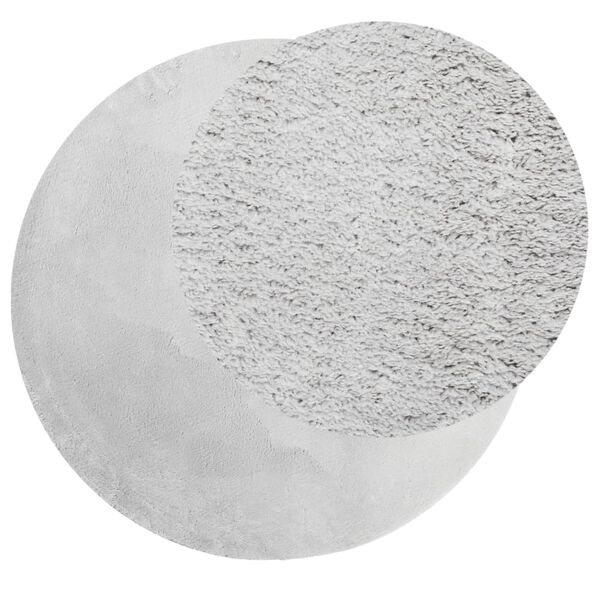 vidaXL Matto HUARTE lyhytnukkainen ja pest&auml;v&auml; harmaa &Oslash; 200 cm