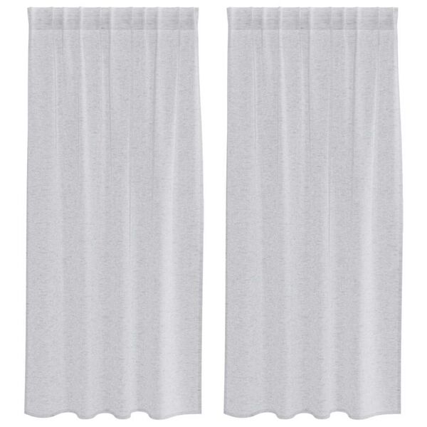 vidaXL Verhosatiini 2 pcs Vaaleanharmaa 175 x 140 cm Polyesteri