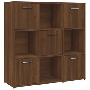 vidaXL Kirjahylly ruskea tammi 90x30x90 cm tekninen puu
