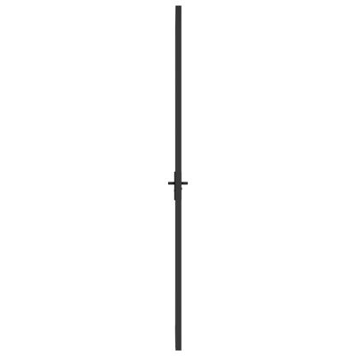vidaXL Sisäovi 102,5x201,5 cm musta mattalasi ja alumiini