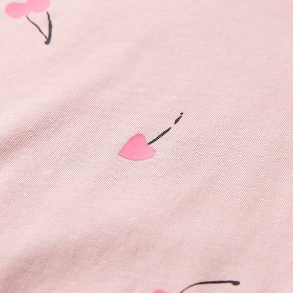 Lasten T-paita vaalea pinkki 128