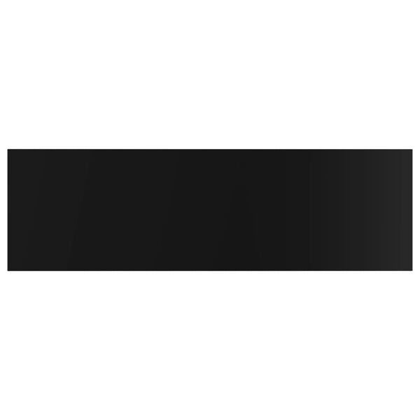 vidaXL Kirjahyllytasot 8 kpl korkeakiilto musta 100x30x1,5cm lastulevy