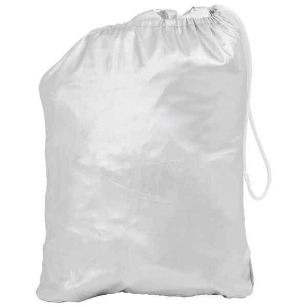 vidaXL Auton puolipeite koukuilla hopea L