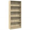 vidaXL Kirjahylly Sonoma-tammi 80x24x176 cm tekopuu