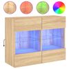 vidaXL TV-sein&auml;kaappi LED-valoilla Sonoma-tammi 78,5x30x60,5 cm