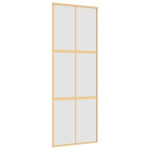 vidaXL Liukuovi kulta 76x205 cm himme&auml; ESG-lasi ja alumiini