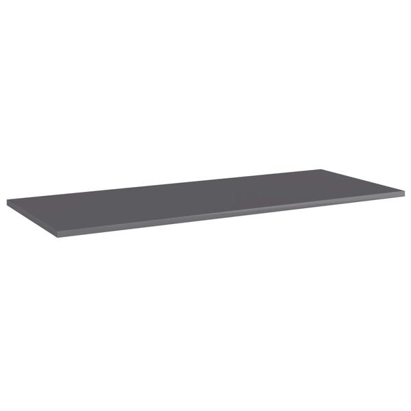 vidaXL Kirjahyllytasot 4kpl korkeakiilto harmaa 100x40x1,5cm lastulevy